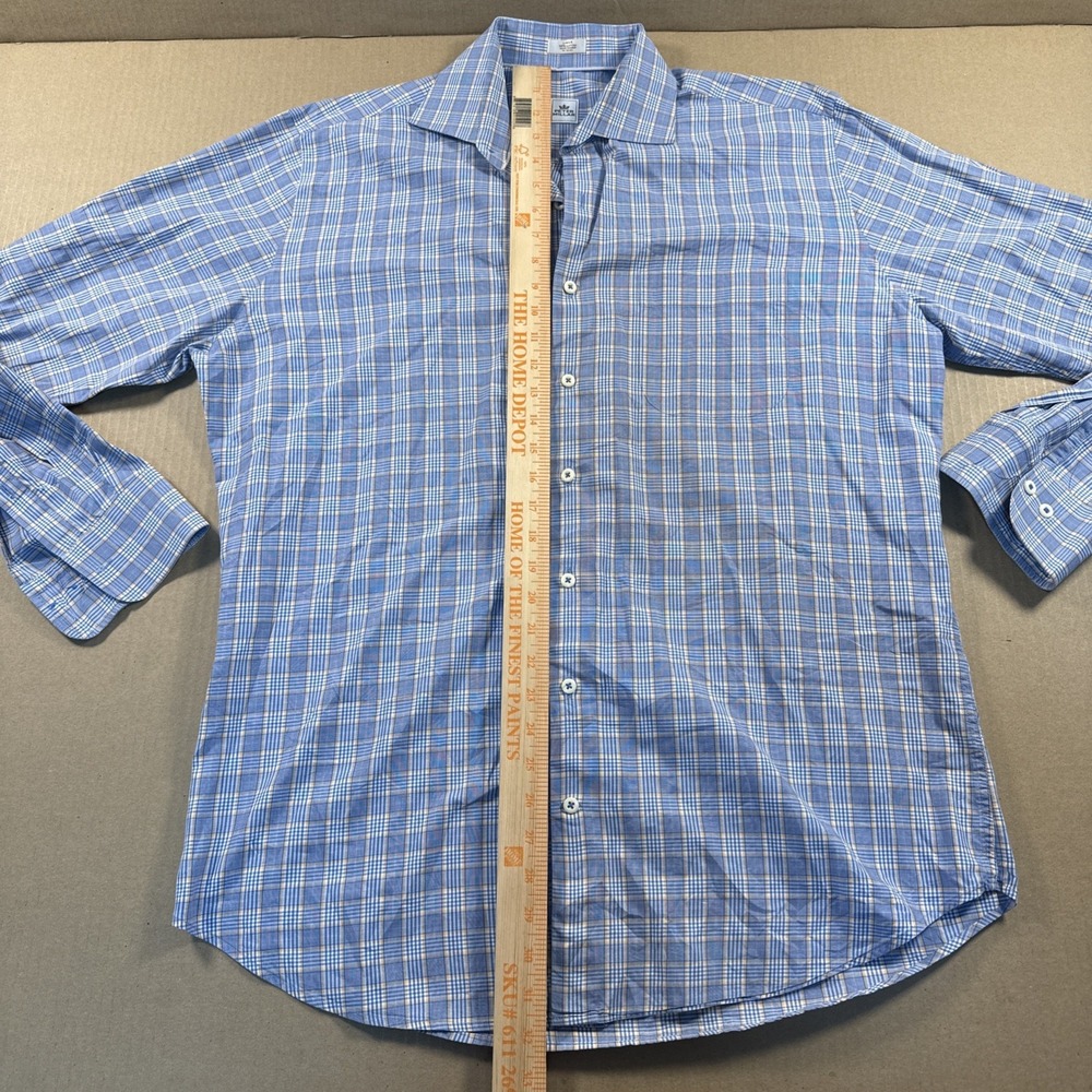 Peter Millar Shirt Mens Large Multicolor Plaid Long Sleeve Button Down - Picture 3 of 4